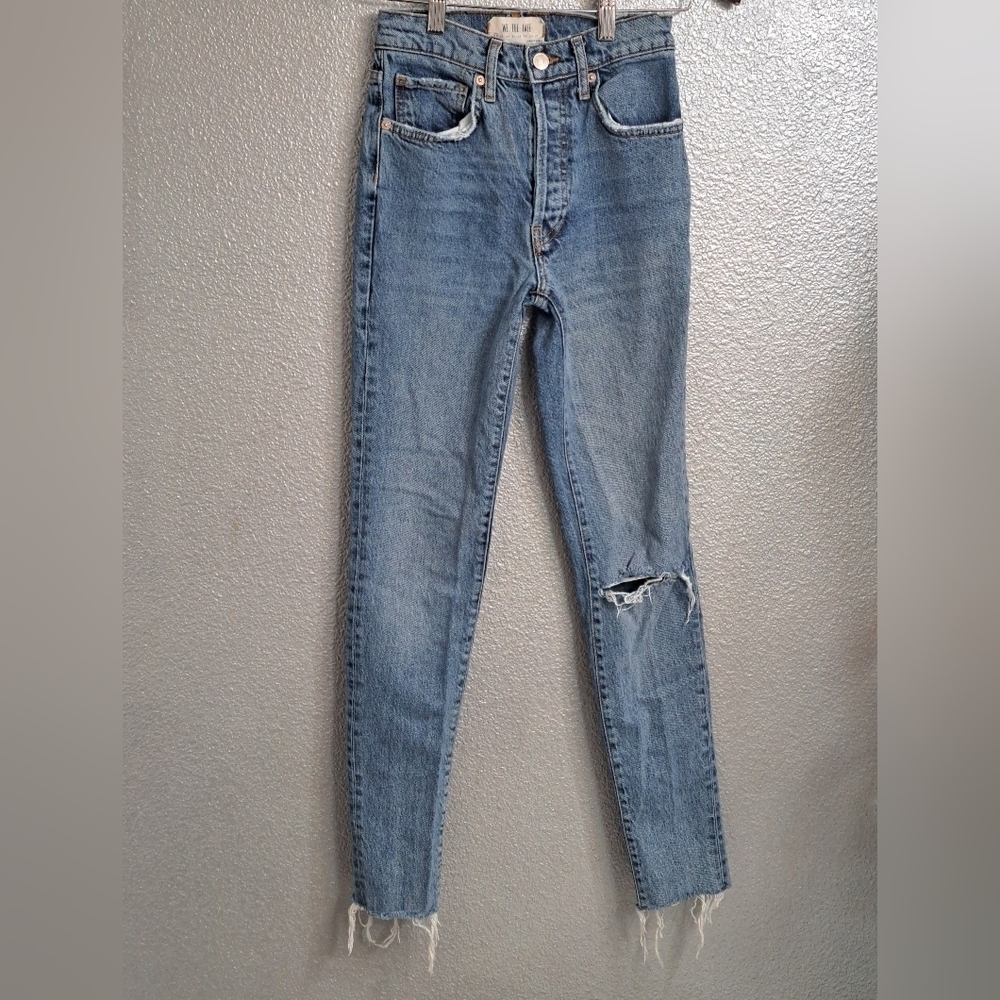 We The Free Distressed Raw Hem Jeans Size 24